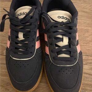Adidas Dark Blue and Pink Casual Sneakers